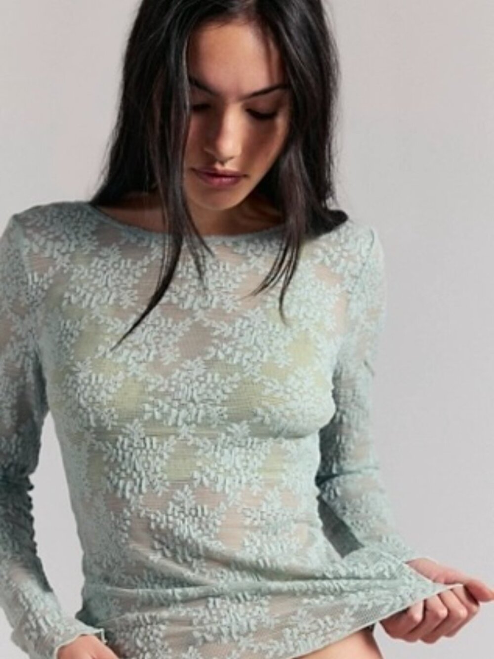Free People Loved You First Lace Long Sleeve
